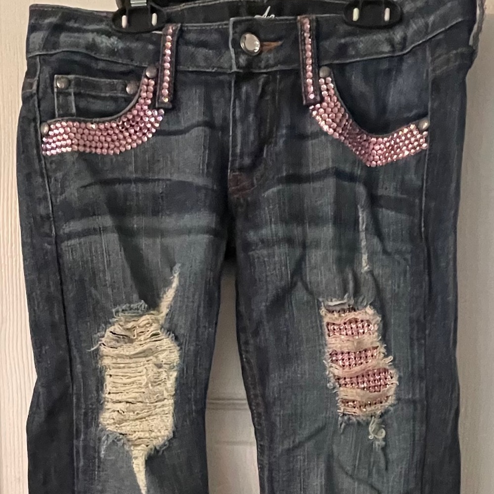 A7 jeans with Swarovski Crystals - size 24